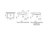 VitrA Equal 7241B476-0001 Lavabo, Mat Taş Gri, 60 cm
